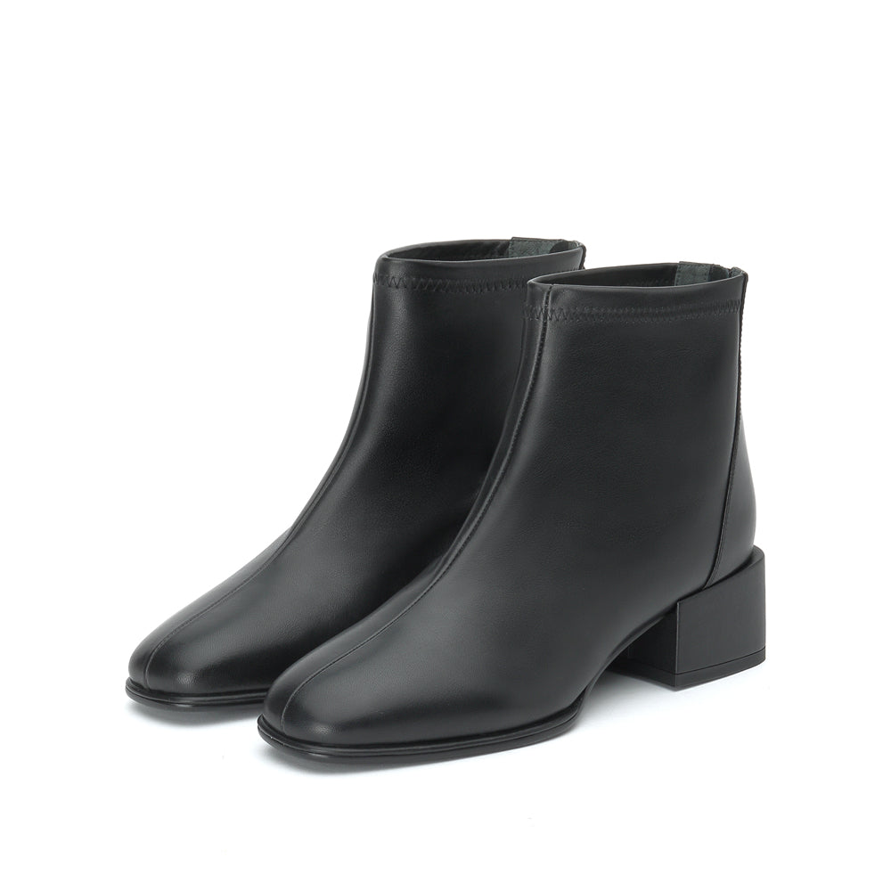 [STACCATO - Official Site] SQUARED TOE LEATHER BOOTS
