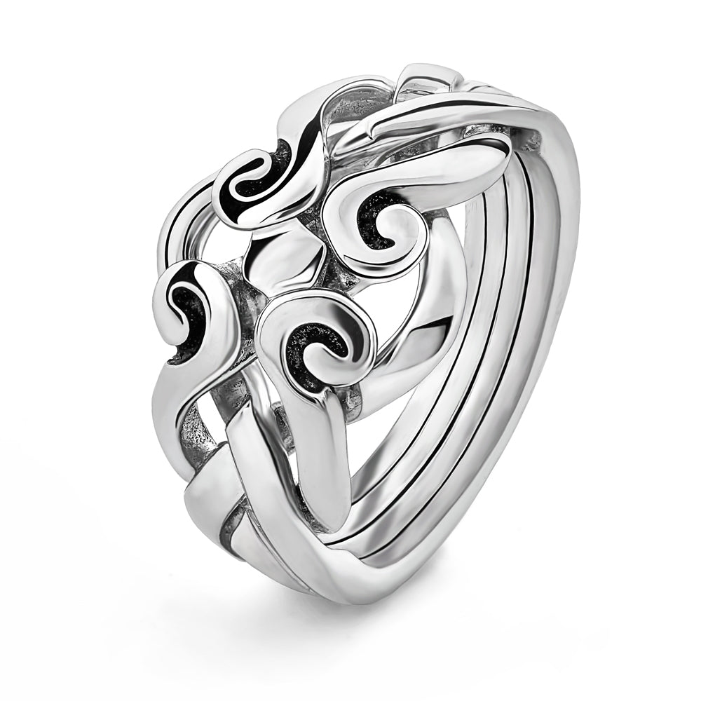 four ring rose puzzle ring