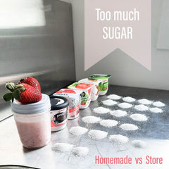 sugar in commercial yogurt
