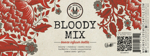 Mrs. Mekler's Mercantile Booze Infuser Bottle Bloody Mary Mix Recipe Guide - Cohasset, Massachusetts, Cocktails, Mocktails