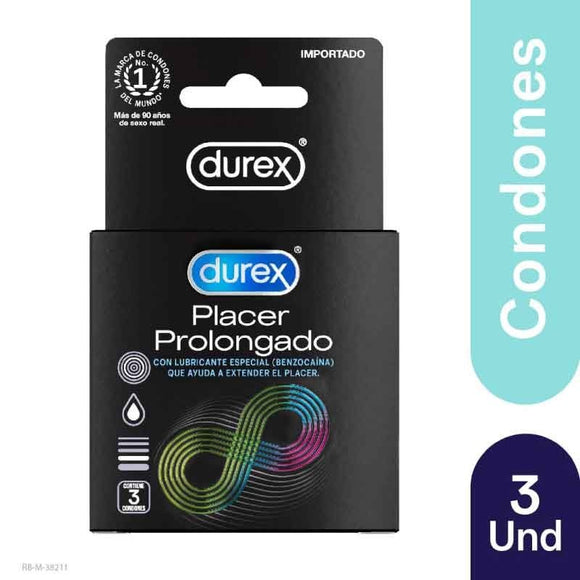 Durex Placer Prolongado Caja Con 3 Condonespreservativos Lubricados Mirage Service Spa 9977