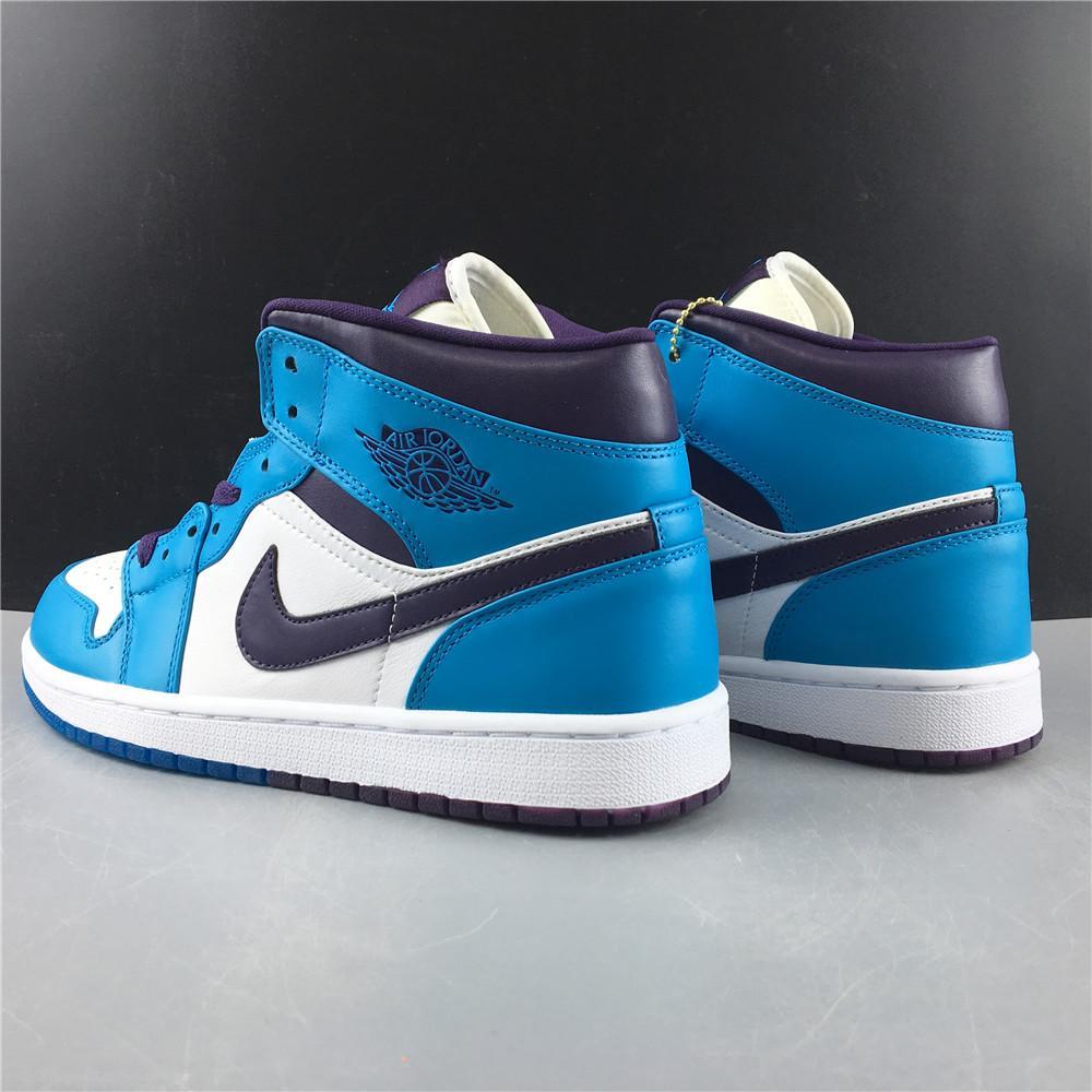 jordan 1 mid hornets blue