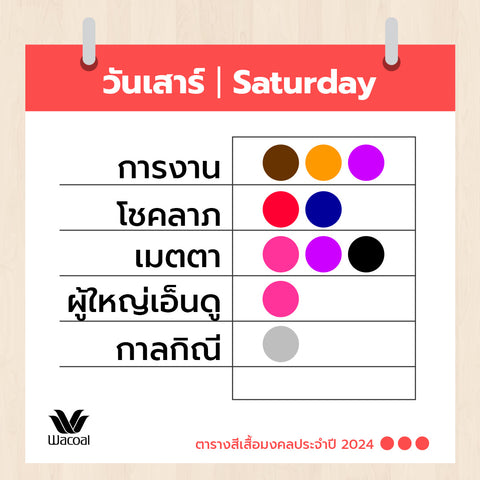 สีเสื้อมงคล 2024