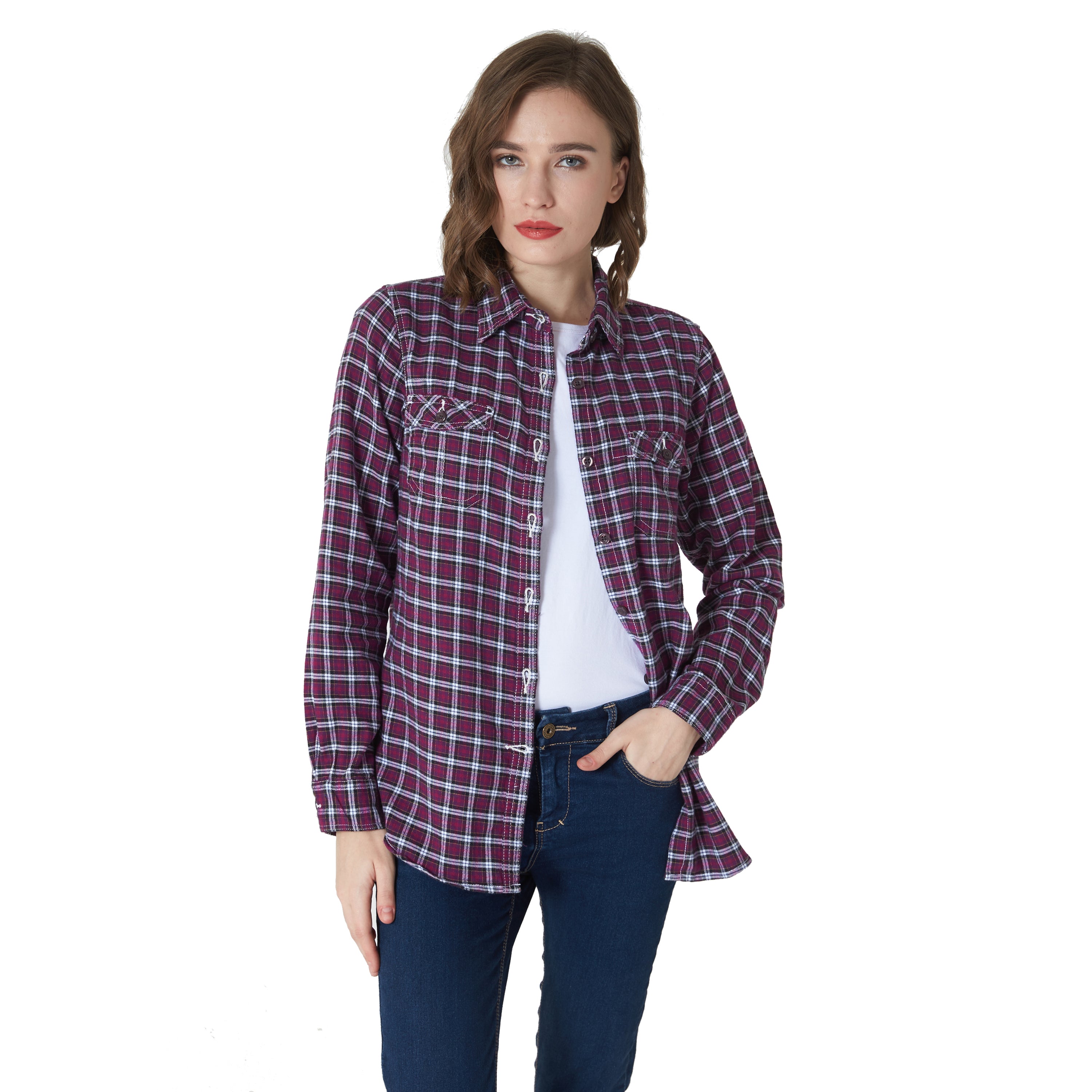 Womens Flannel Cotton Shirt – MaksActivewear