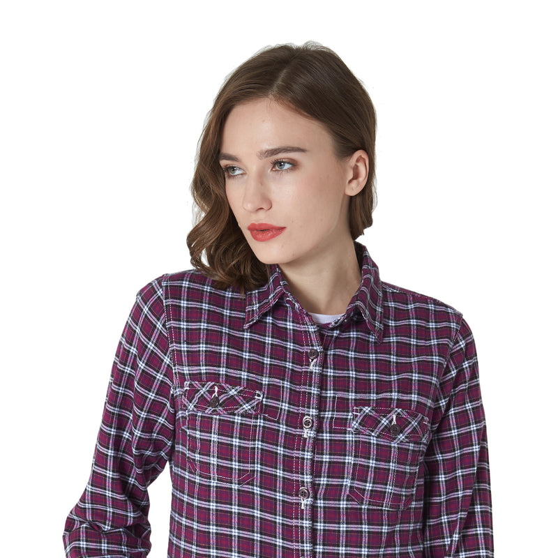 Womens Flannel Cotton Shirt Maksactivewear 