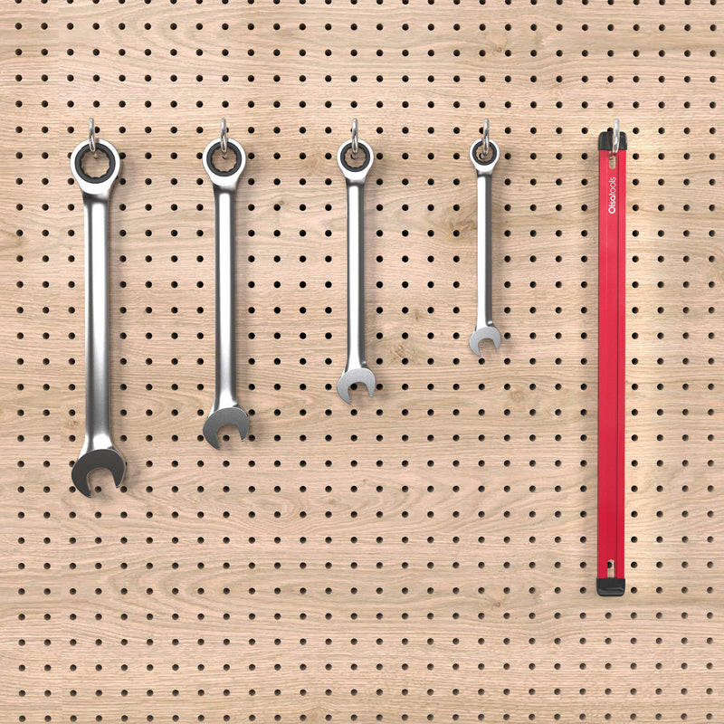 Aluminum Socket Organizer Rail | Premium Quality Socket Rail Holder With No Clips (Red) | by Olsa Tools Red - NewNest Australia