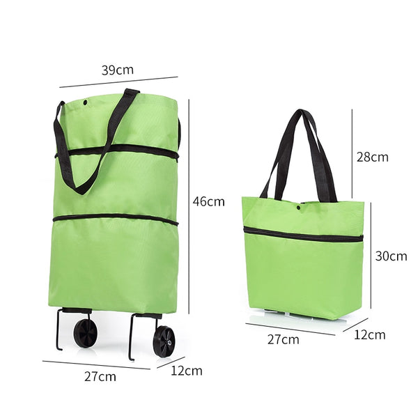 Folding Shopping Trolley Bag With Wheels Foldable - RAINBOW SNEAKERSS