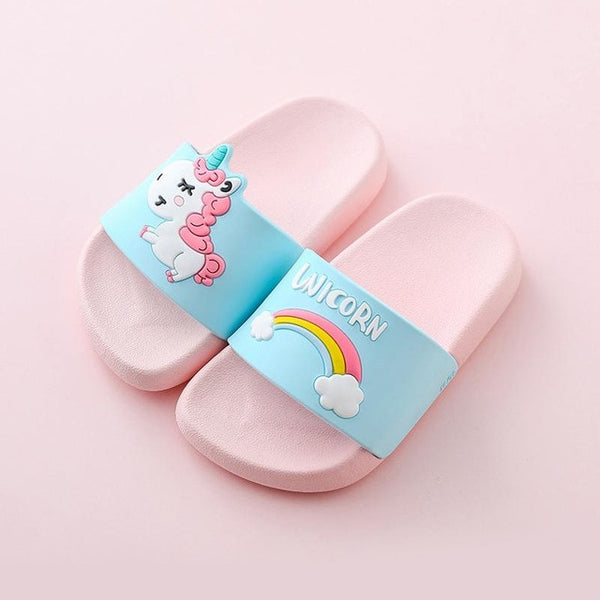 Kids' Unicorn Rainbow Slippers - RAINBOW SNEAKERSS