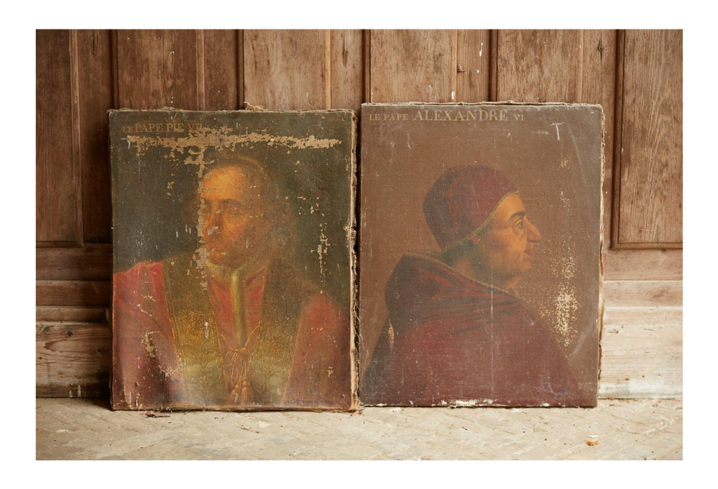 antique clergymen portrait france