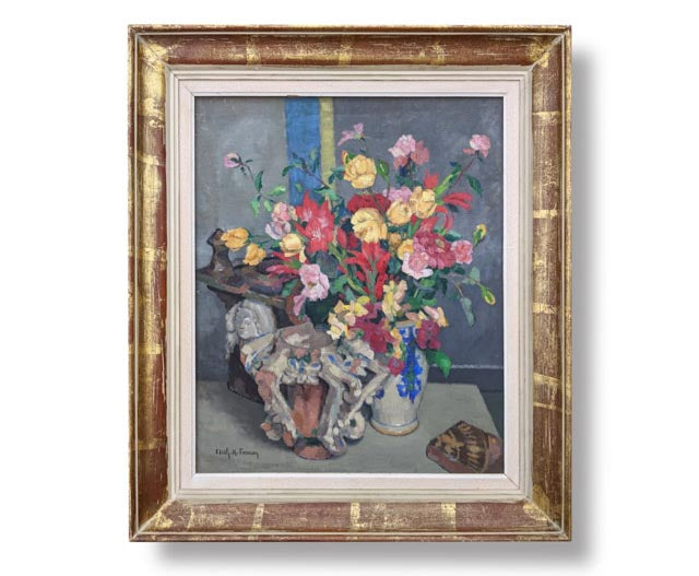 antique french painting still life 