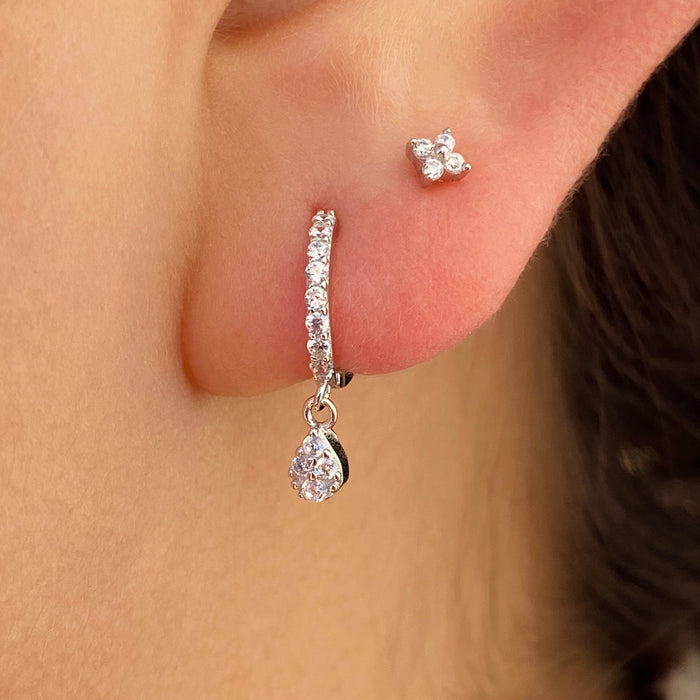 dropped diamond earrings