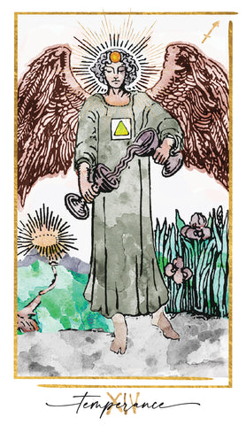 Temperance Tarot Card Rider Waite Smith Modern Hue Tarot