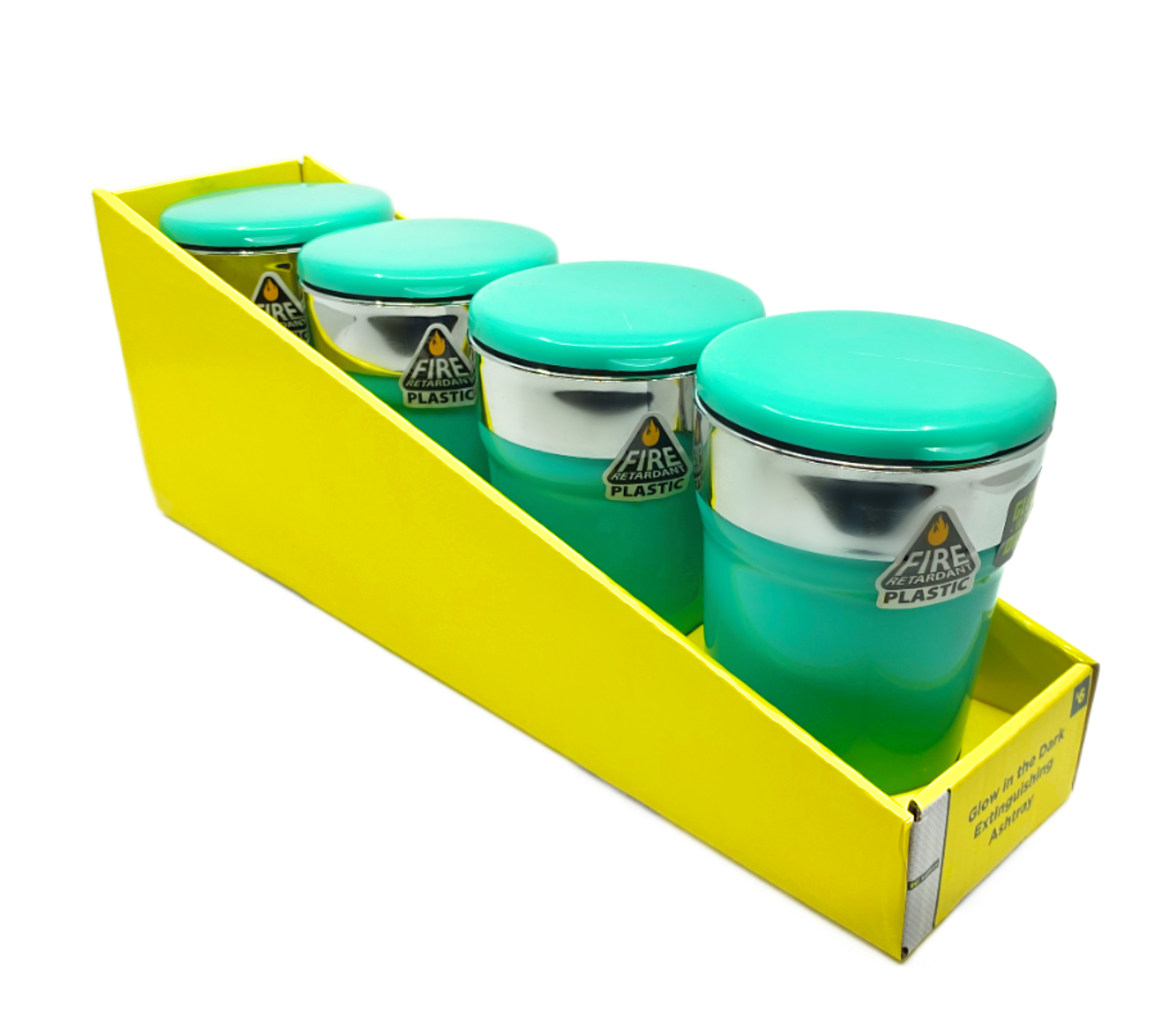 Glow in The Dark Butt Bucket Ashtray with LED Light - 4 Pieces Per Retail Ready Display 40970 - NOVELTY INC WHOLESALE product image