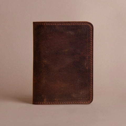 crazy brown passport holder