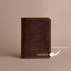 personalization on leather passport holder