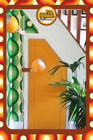 70s House Manchester 70s Vintage retro style location home for filming, TV, Photography, orange, retro wallpaper, hippie, space age, bohemian