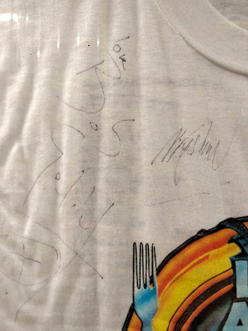 Signed Live Aid T-shirt by Bob Geldof The Bidding Room Charity Auction RNLI