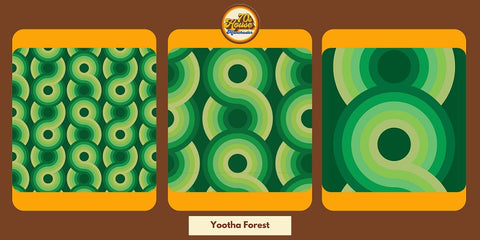 70s house manchester estelle bilson Yootha tangerine vinyl sticky back plastic green supergraphic 70s circles wallpaper 