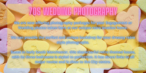 Wedding 70s Location home for engagement and bridal photography south manchester retro 70s wedding photo location 70s retro location home 