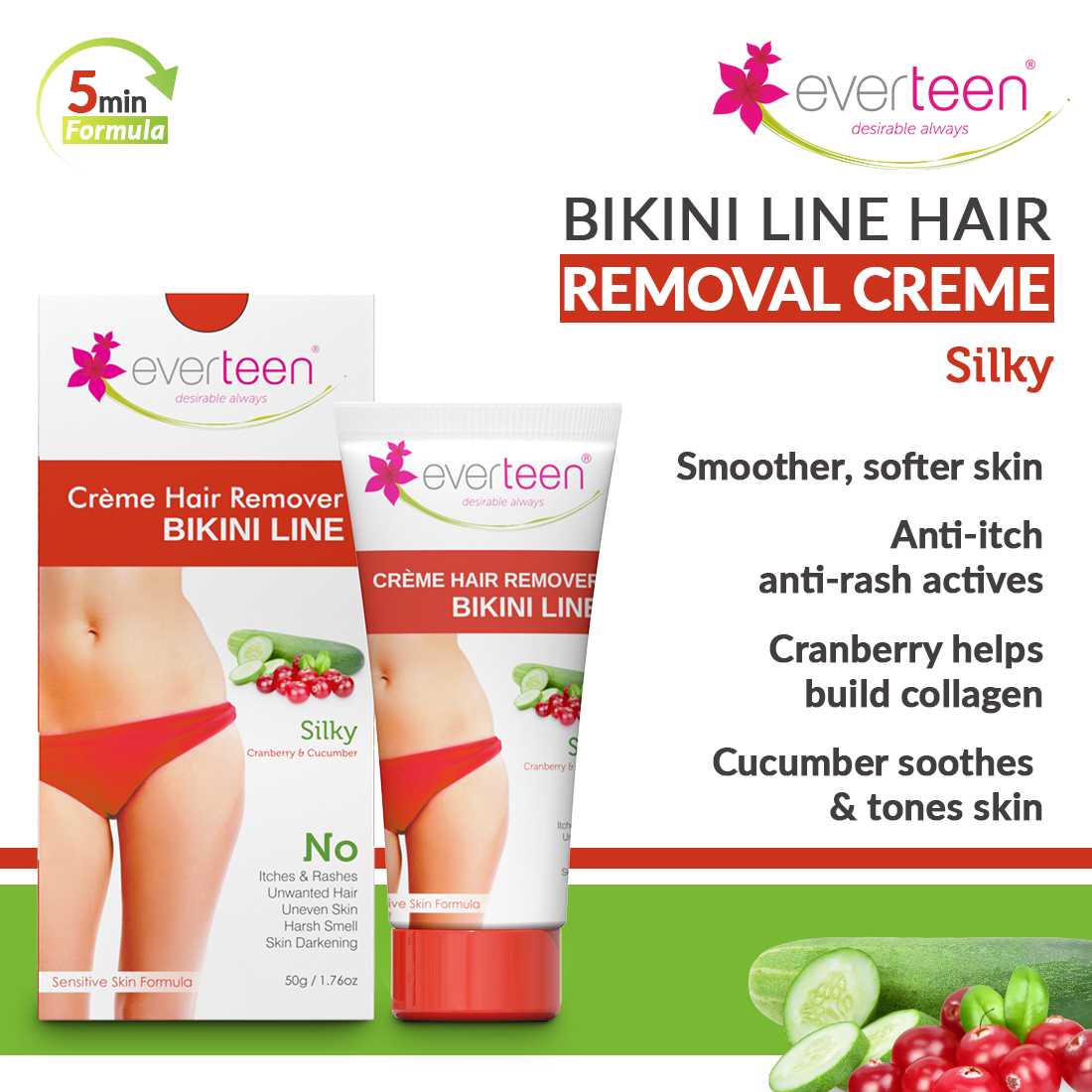 EVERTEEN HAI REMOVAL CREAM BRANDS IN INDIA