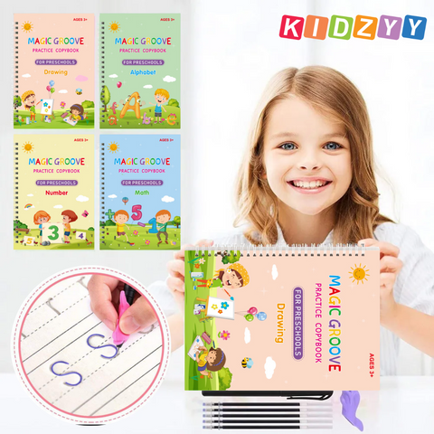 Educational 4-Book Bundle Magic Practice Copybooks – Kidzyy