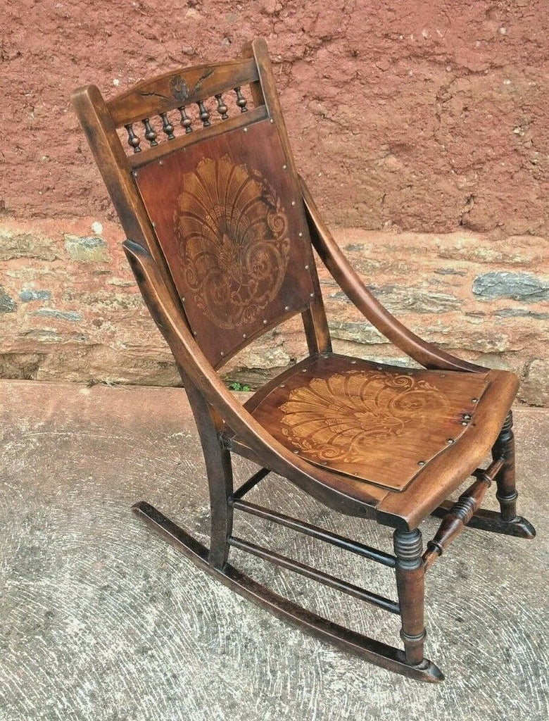 gorgeous vintage rocking chair  edwardian rocker – ipplepen