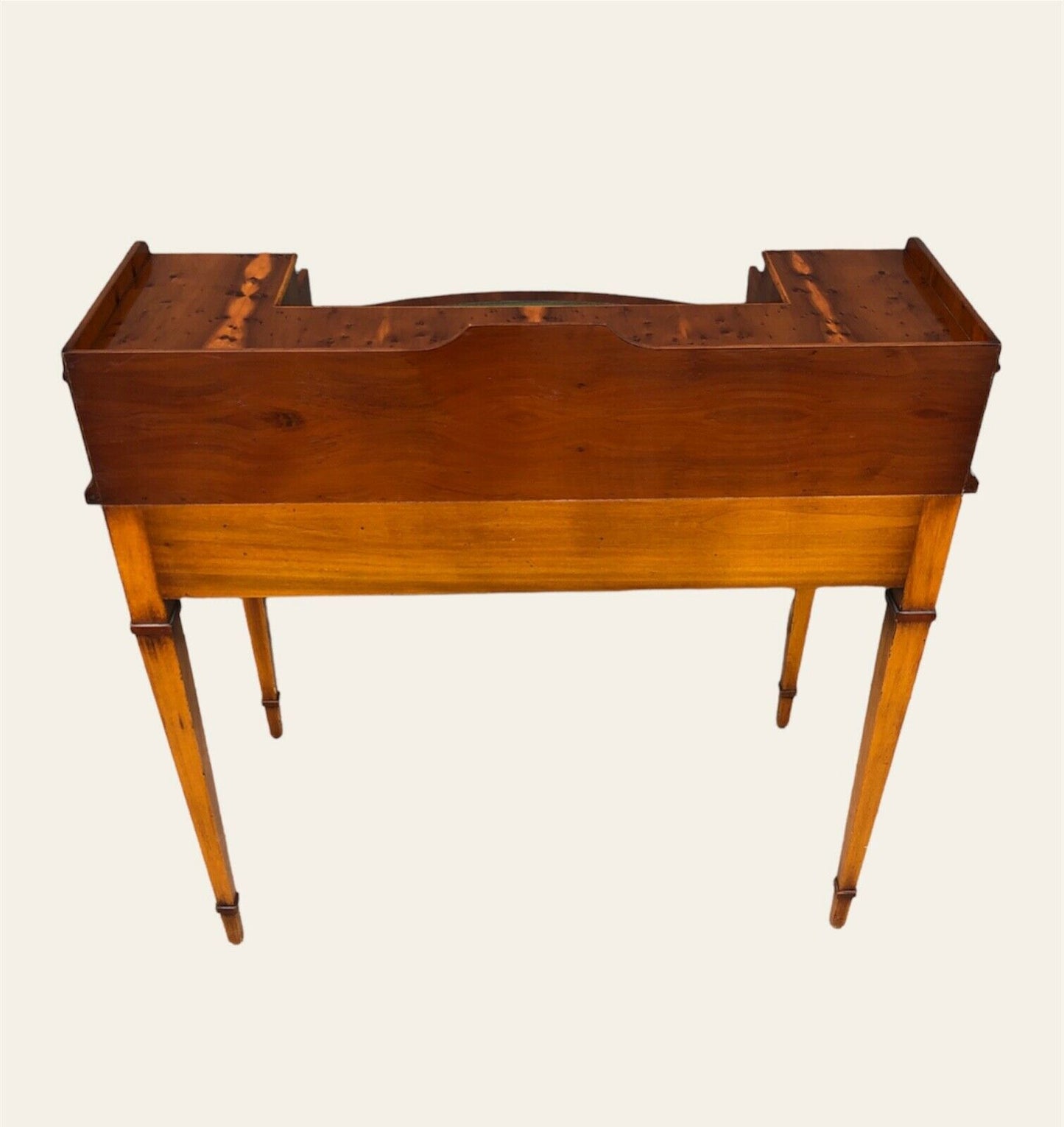000954....Handsome Vintage Yew Wood Writing Desk