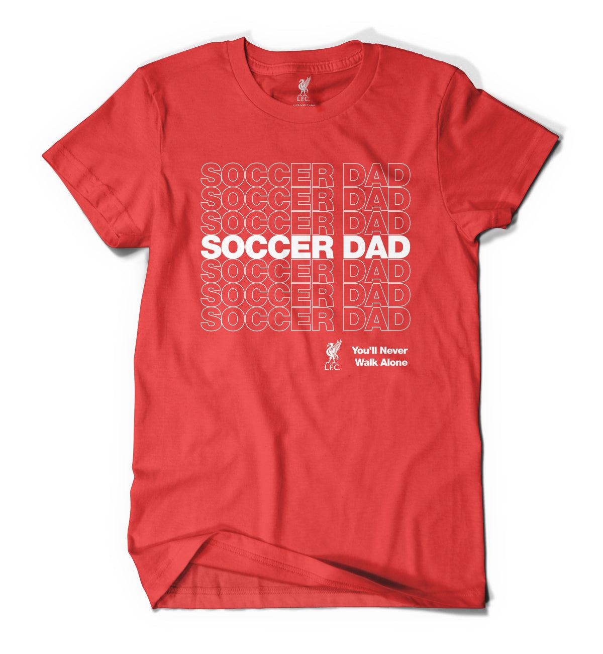 Image of Liverpool FC Soccer Dad Unisex Red 100% Cotton T-Shirt
