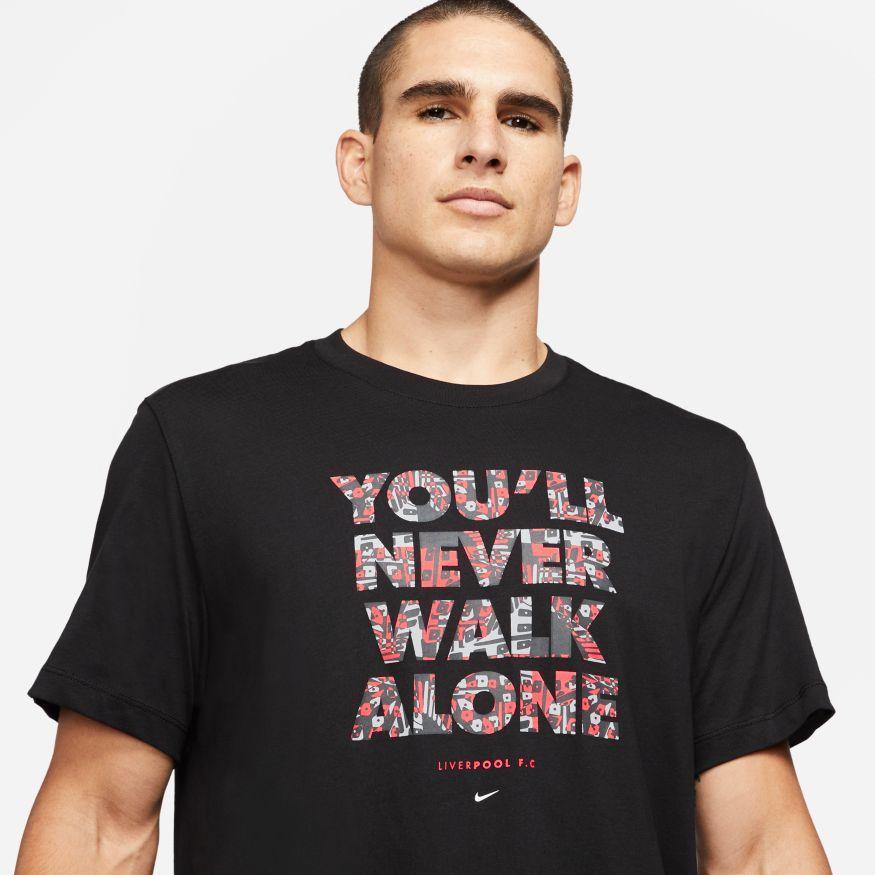 Lfc Nike Men S You Ll Never Walk Alone Black Graphic T Shirt Anfield Shop