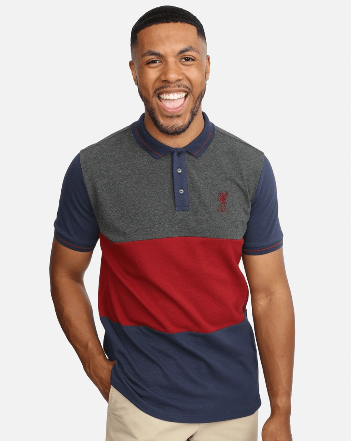Image of Liverpool FC Mens Color Block Polo