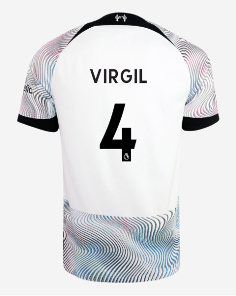 Image of Virgil van Dijk Liverpool FC 2022/23 Stadium Away Men's Nike Dri-FIT Premier League Soccer Jersey