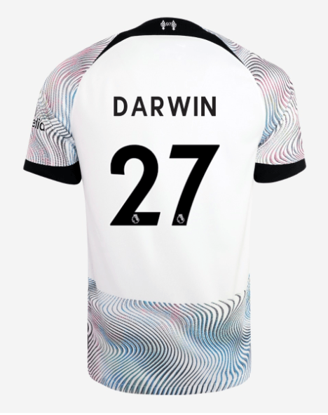 Image of Darwin Nunez Liverpool FC 2022/23 Stadium Away Men's Nike Dri-FIT Premier League Soccer Jersey