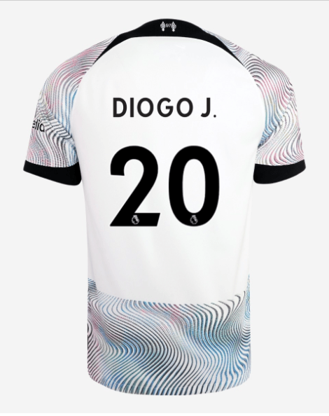 Image of Diogo Jota Liverpool FC 2022/23 Stadium Away Men's Nike Dri-FIT Premier League Soccer Jersey