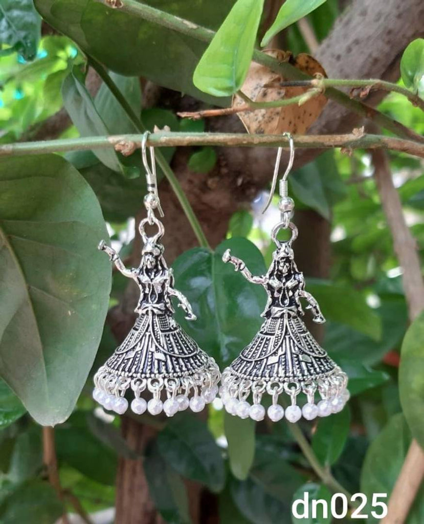 Gold Jhumka Earrings with Crystals - Tejas Jhumki by Blingvine