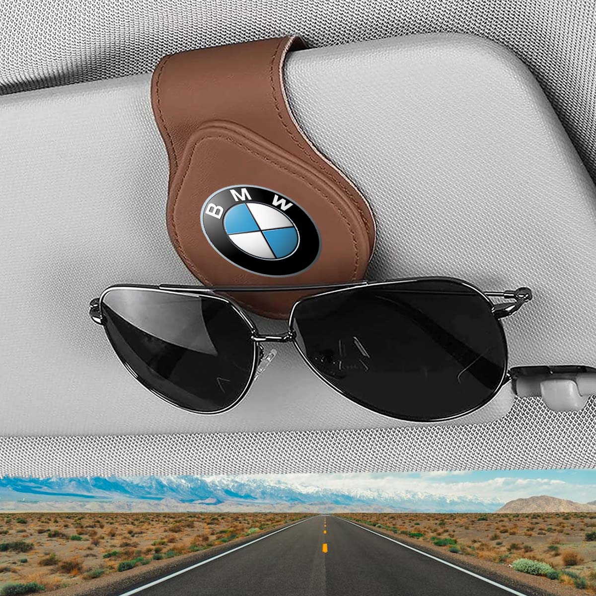 Car Sunglasses Holder, Custom For Your Cars, Magnetic Leather Glasses
