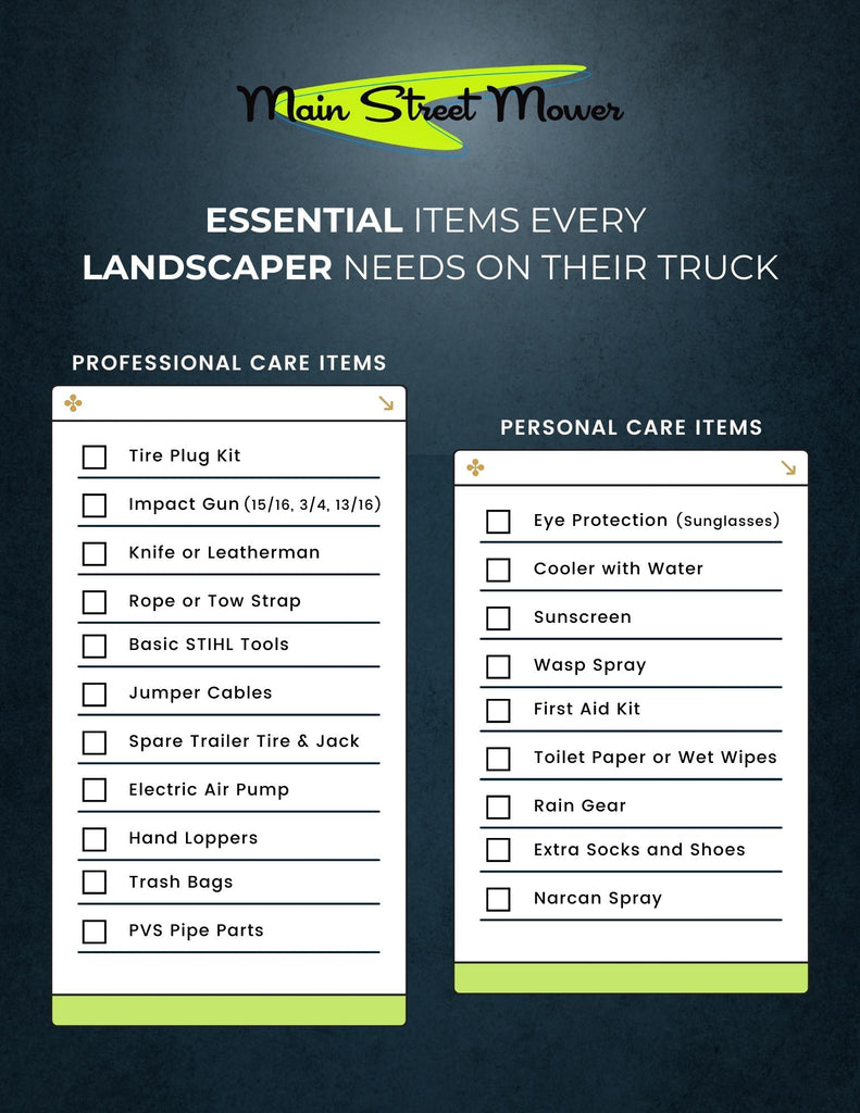 Items/ Tools every landscaper should have on their work truck