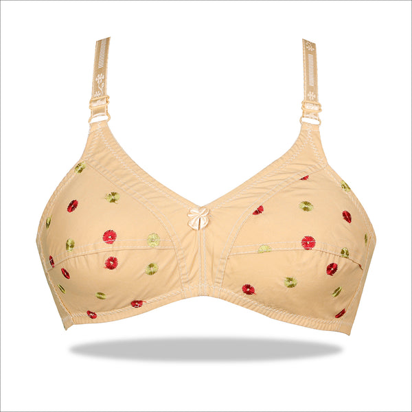 Chicken Cotton Bra with Embroidery