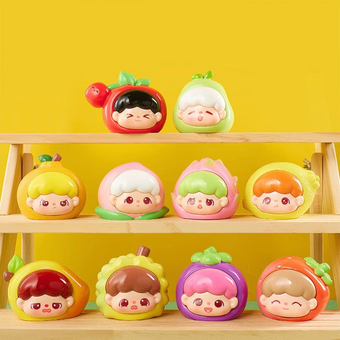 Daily Fresh Fruit Bean Series Mistery PVC Doll TOY Figure Ornement Gift A Set 9PCS For Use 15 years old or above.