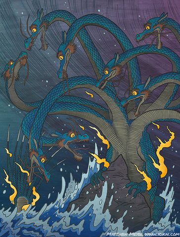 Yamata no Orochi, dragon de 8 cabezas