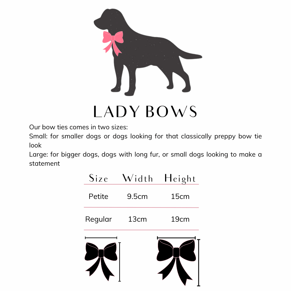 dog bowtie size guide