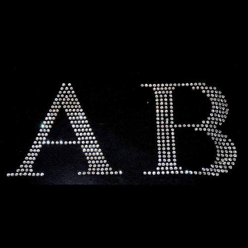 2 AB Rhinestone Iron on Letters Iron on Numbers 