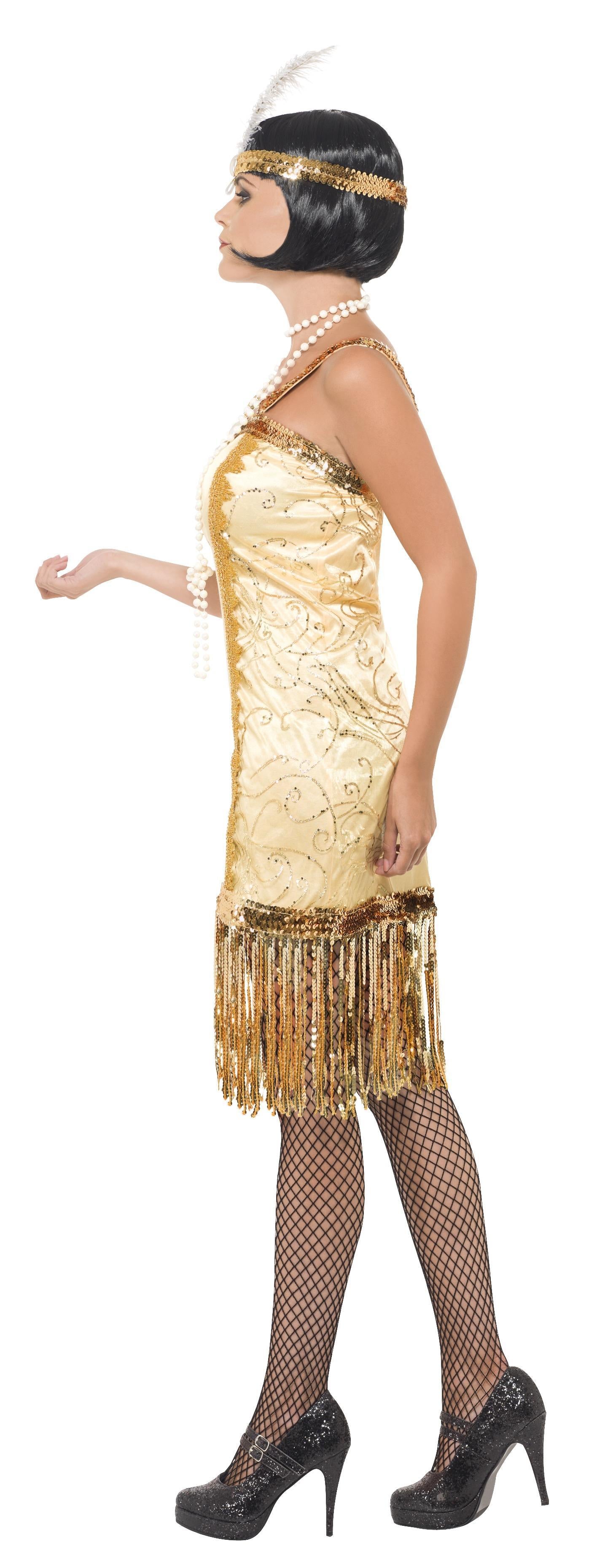 Gold Charleston Costume | 1920's Fancy Dress | Party Fever