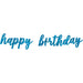 Blue Happy Birthday Script Banner - PartyFeverLtd