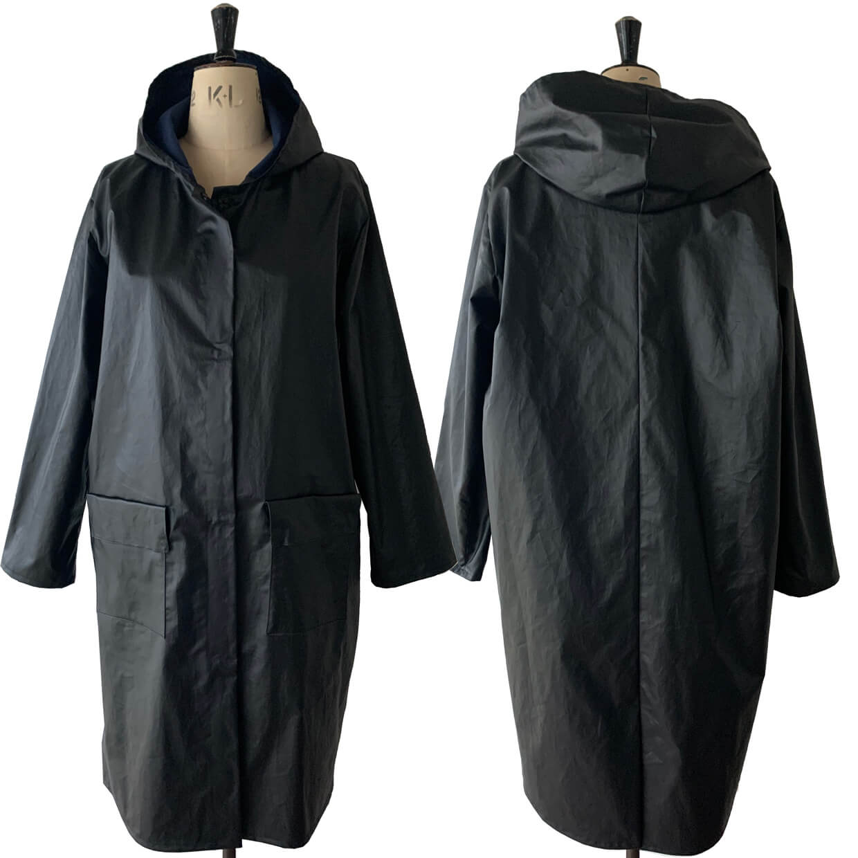 A sleek waterproof coat