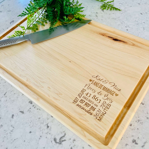 Planchette gravée en bois sur-mesure