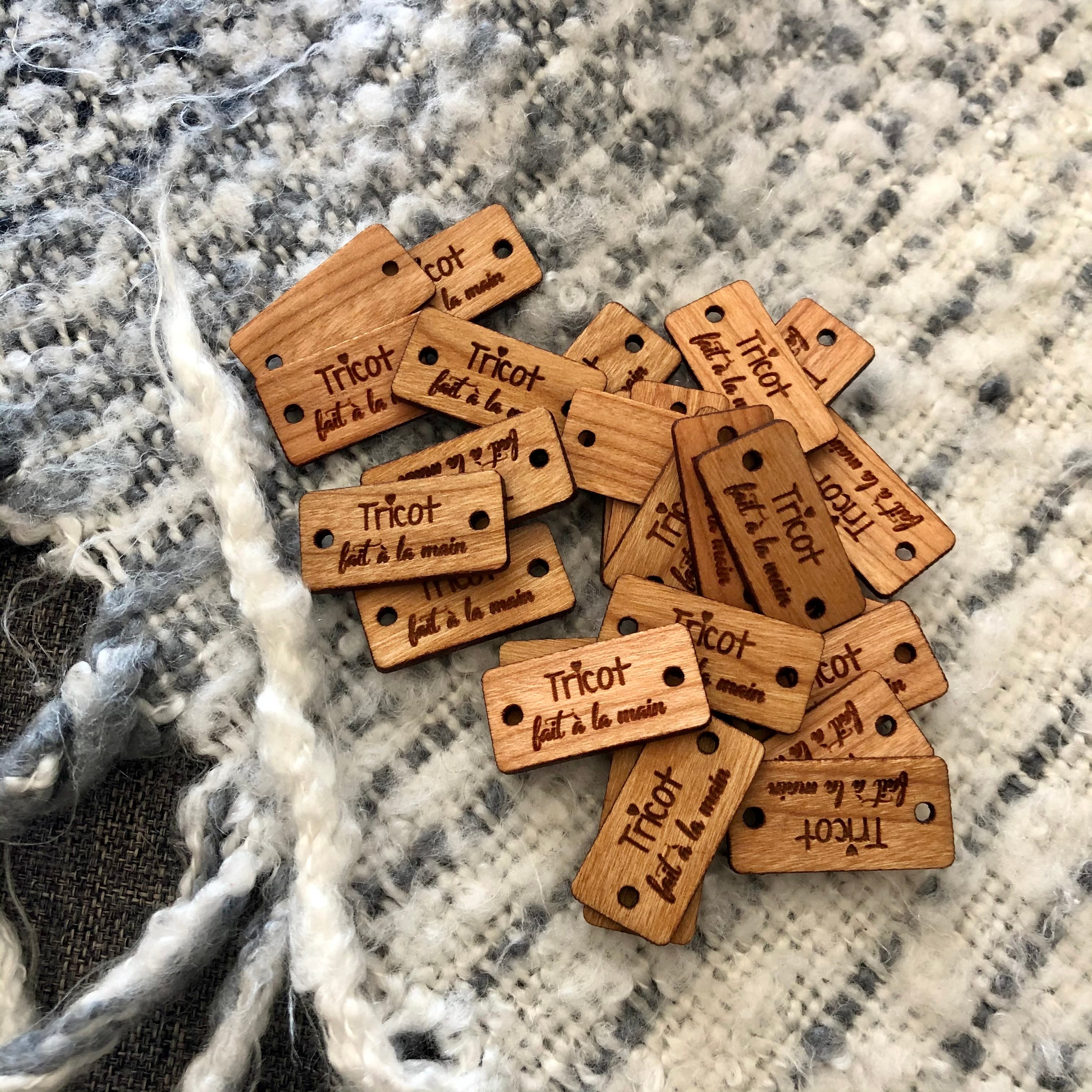 Étiquettes à coudre personnalisées en bois - BoisFrancK