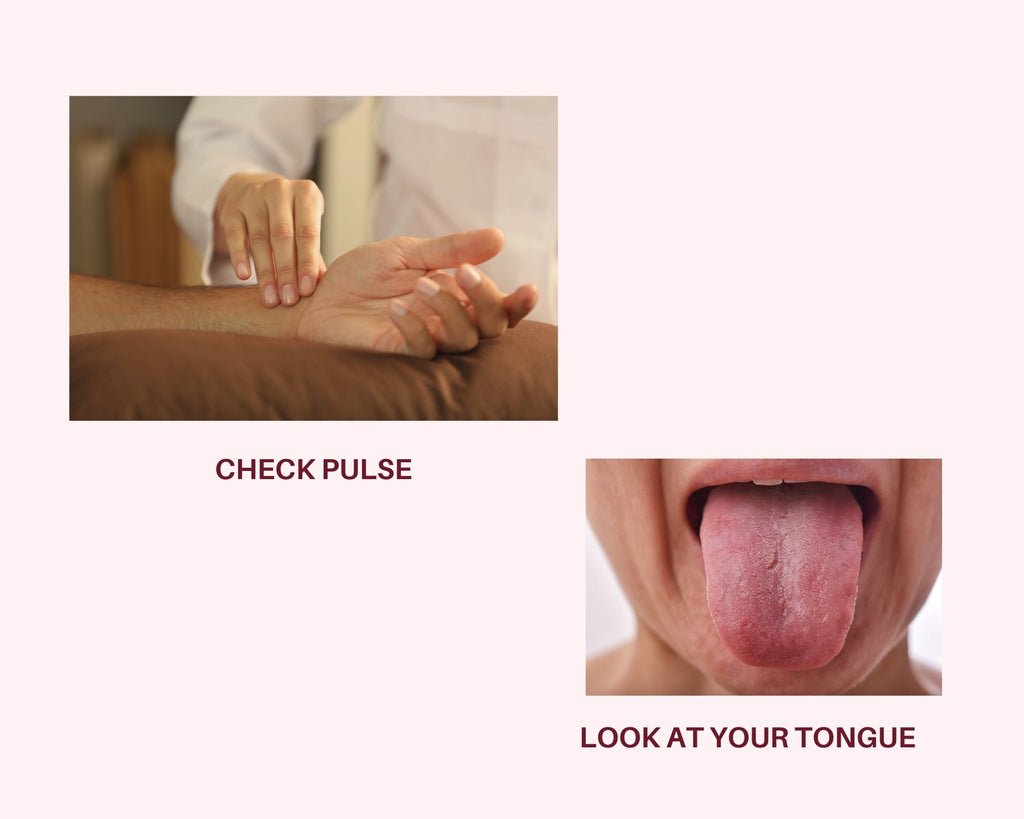 pulse and tongue checking