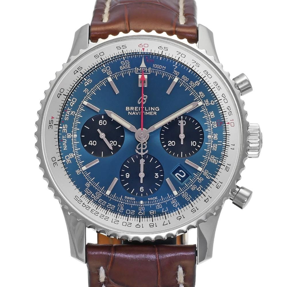 Navitimer B01 Chronograph 43 Blue chronometer notation image