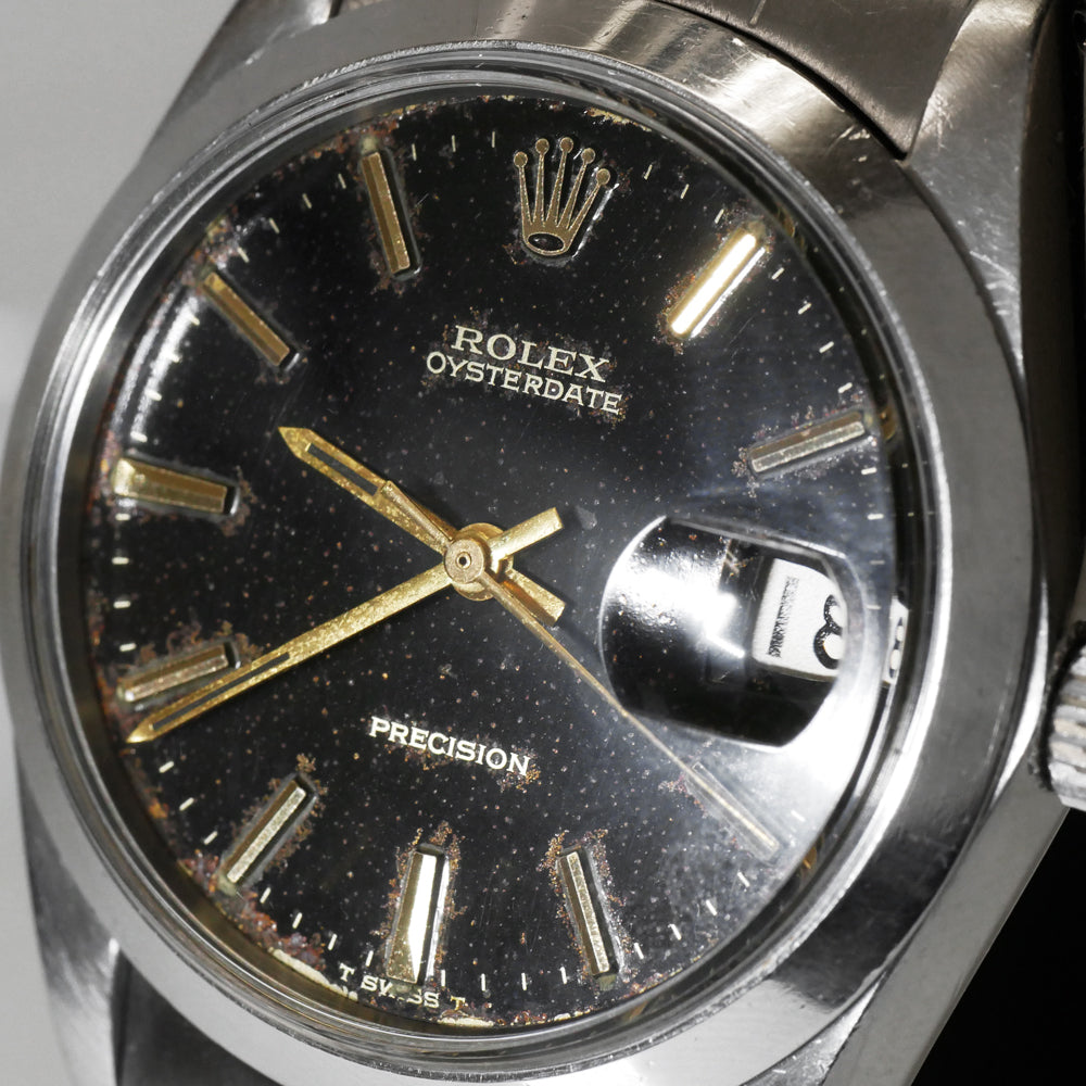 Ron ROLEX 6694 OYSTERDATE 純正 文字盤 マットブラック