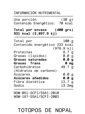 Tabla nutrimental